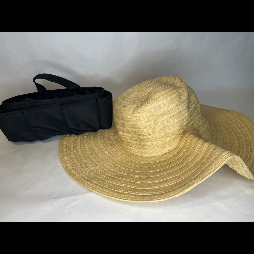 Floppy summer hat and purse organizer